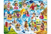 Puzzle - Larsen Puzzles Puzzle Dzieci z całego świata - 15 elementów, Maxi - NM8