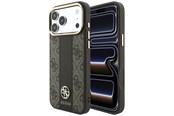 Telefon - Pokrowiec i etui - GUESS 4G with Stripe Round and Classic Logos MagSafe Case for iPhone 17 Pro / 18 Pro - Brown - 3666339652548