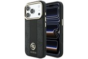 Telefon - Pokrowiec i etui - GUESS 4G with Stripe Round and Classic Logos MagSafe Case for iPhone 17 Pro Max / 18 Pro Max - Black - 3666339652517