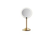 Lusterka kosmetyczne - Simplehuman Sensor Mirror Fold składane lusterko kosmetyczne – 5x – wykończenie mosiężne - ST3082