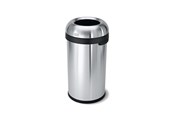 Sortowanie odpadów - Simplehuman otwarty kosz na śmieci – Bullet – 60 L – szczotkowana stal nierdzewna - CW1407