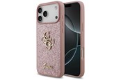 Telefon - Pokrowiec i etui - GUESS Fixed Glitter Big 4G Case for iPhone 18 Pro Max / 17 Pro Max - Pink - 3666339673567