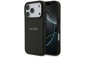 Telefon - Pokrowiec i etui - GUESS Grained Gold Ring MagSafe Case for iPhone 18 Pro / 17 Pro - Black - 3666339673536