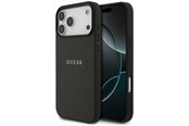 Telefon - Pokrowiec i etui - GUESS Grained Gold Ring MagSafe Case for iPhone 18 Pro Max / 17 Pro Max - Black - 3666339673543