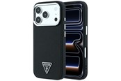 Telefon - Pokrowiec i etui - GUESS Grained Triangle Logo MagSafe Case for iPhone 17 Pro Max / 18 Pro Max - Black - 3666339654757