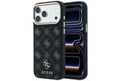 Telefon - Pokrowiec i etui - GUESS Peony 4G Small Logo MagSafe Case for iPhone 17 Pro Max / 18 Pro Max - Black - 3666339654115