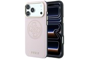 Telefon - Pokrowiec i etui - GUESS Perforated 4G Gold Logo Magsafe Case for iPhone 17 Pro / 18 Pro - Pink - 3666339652869