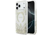 Telefon - Pokrowiec i etui - GUESS Resin Bottom Glitter MagSafe Case for iPhone 18 Pro Max / 17 Pro Max - Gold - 3666339673581