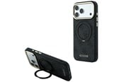 Telefon - Pokrowiec i etui - GUESS Ring Stand 360 4G Classic Logo MagSafe Case for iPhone 17 Pro / 18 Pro - Black - 3666339654665