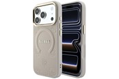 Telefon - Pokrowiec i etui - GUESS Saffiano Peony & Ring MagSafe Case for iPhone 17 Pro Max / 18 Pro Max - Pink - 3666339654559