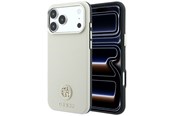 Telefon - Pokrowiec i etui - GUESS Grained Round Strass Logo MagSafe Case for iPhone 18 Pro / 17 Pro - Beige - 3666339653903