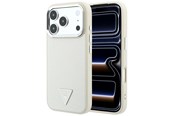 Telefon - Pokrowiec i etui - GUESS Grained Triangle Logo MagSafe Case for iPhone 18 Pro Max / 17 Pro Max - Beige - 3666339654795