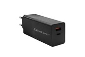 Telefon - Adapter i Ładowarka - Qoltec Power Pro GaN Charger 52382 - 100W - USB-C i USB-A - Black - 52382