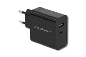 Telefon - Adapter i Ładowarka - Qoltec Zasilacz USB-C 51717 - 42 W - 1-portowy - Czarny - 51717