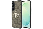 Telefon - Pokrowiec i etui - GUESS Leather 4G Metal Logo Case for Samsung Galaxy S26 FE - Brown - 3666339686307