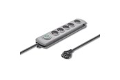 Kabel zasilający (zewnętrzny) - Qoltec Listwa przeciwprzepięciowa 50272 - 5 gniazd AC - przewód 3 m - Szary - 50272