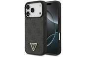 Telefon - Pokrowiec i etui - GUESS Leather 4G Triangle Strass MagSafe Case for iPhone 18 Pro / 17 Pro - Black - 3666339652364