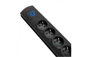 Kabel zasilający (zewnętrzny) - Qoltec 50112 listwa przeciwprzepięciowa - 6 gniazd - 3680 W - 3 m - Czarny - 50112