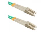 Adapter Sieciowy (karta sieciowa, serwer druku, itp.) - Qoltec Duplex światłowodowy kabel krosowy LC/UPC do LC/UPC OM3 - 3 m - Turkusowy - 54077