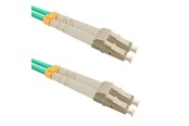 Adapter Sieciowy (karta sieciowa, serwer druku, itp.) - Qoltec Wielomodowy duplex kabel krosowy LC/UPC - 1 m - OM3 50/125 µm - Turkusowy - 54075
