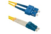 Adapter Sieciowy (karta sieciowa, serwer druku, itp.) - Qoltec Jednomodowy duplex światłowodowy kabel krosowy SC/UPC do LC/UPC - 1 m - Żółty - 54031