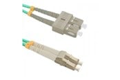 Adapter Sieciowy (karta sieciowa, serwer druku, itp.) - Qoltec Kabel krosowy 54348 - LC/UPC do SC/UPC - 1 m - OM4 50/125 µm Duplex - LSZH Mint - 54348
