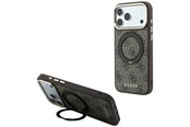 Telefon - Pokrowiec i etui - GUESS Ring Stand 360 4G Classic Logo MagSafe Case for iPhone 18 Pro / 17 Pro - Brown - 3666339654580