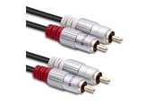 Kabel audio - Qoltec Kabel audio 52338 - 2x RCA męski do 2x RCA męski - czarny - 52338