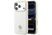 Telefon - Pokrowiec i etui - GUESS Saffiano Small 4G & Classic Logo MagSafe Case for iPhone 18 Pro / 17 Pro - Beige - 3666339652784
