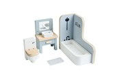 Zabawki drewniane - Bigjigs Wooden Dollhouse Bathroom Furniture - 4-piece. - 38002