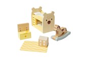 Zabawki drewniane - Bigjigs Wooden Dollhouse Furniture Nursery - 5-piece - 38003