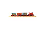 Zabawki drewniane - Bigjigs Wooden Passenger Train - 9-piece - BJT421