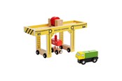 Zabawki drewniane - Bigjigs Wooden Bridge Crane - 3-piece. - BJT605