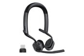Słuchawki, zestaw słuchawkowy - Shokz OpenMeet2 UC with USB-C adapter - C621-AC-BK