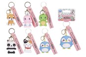 Male prezenty dla dzieci - WHL 6.5CM KAWAII KUTIES 3D NØGLERING M/STROP - assorteret - 65905