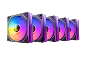 Wentylator obudowy - DUTZO INF 120 PWM ARGB (5-pack) - Wentylator obudowy - 120mm - Czarny ze światłem RGB - 28 dBA - 8501027