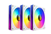 Wentylator obudowy - DUTZO INF 120 PWM ARGB Reverse (3-pack) - Wentylator obudowy - 120mm - Biały z oświetleniem RGB - 28 dBA - 8501027