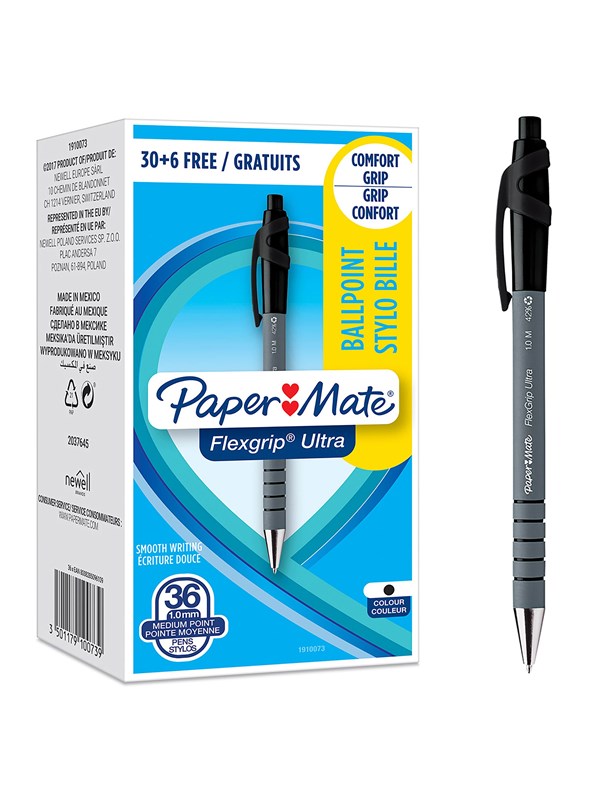 Фото - Аксесуар Paper Mate Flexgrip Ultra Retractable Ballpoint Pens | Medium Point  | Black | 36 Count (1.0mm)