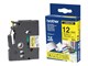 Papier, papier fotograficzny i etykiety - Brother Tape brother 12 mm black/yellow - TZ631
