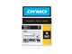 Papier, papier fotograficzny i etykiety - DYMO Rhino Industrial Etykiety winylowe 19 mm x 5,5 m Biały nadruk na czarnym tle Samoprzylepne - 1805436
