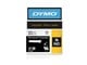 Papier, papier fotograficzny i etykiety - DYMO ® Rhino Industrial Tape 9 mm x 5.5m permanent polyester black on white - 18482