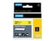 Papier, papier fotograficzny i etykiety - DYMO ® Rhino Industrial Tape 19 mm x 3.5m flexible nylon black on yellow - 18491