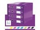 Archiwizacja i przechowywanie - Leitz Pojemnik z szufladami Click & Store WOW (4 szuflady) Fioletowy - 60490062