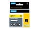 Papier, papier fotograficzny i etykiety - DYMO ® Rhino Industrial Tape 12 mm x 3.5m flexible nylon black on yellow - 18490