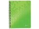 Zeszyty, notesy i formularze - Leitz WOW Notebook A5 ruled wirebound with PP cover Green - 46390054