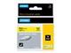 Papier, papier fotograficzny i etykiety - DYMO ® Rhino Industrial Tape 6 mm x 1.5m heat shrink tube black on yellow - 18052