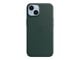 Telefon - Pokrowiec i etui - Apple iPhone 14 Leather Case with MagSafe - Forest Green - MPP53ZM/A