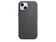 Telefon - Pokrowiec i etui - Apple iPhone 15 FineWoven Case with MagSafe - Black - MT393ZM/A