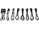 Kabel zasilajacy (wewnetrzny) - DUTZO Sleeved strumień kabel przedłużający Pro kit - Czarno / Biały - DSC-PCEP30CMBW