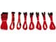 Kabel zasilający (wewnętrzny) - DUTZO Sleeved strumień kabel przedłużający Pro kit - Czerwony - DSC-PCEP30CMRED